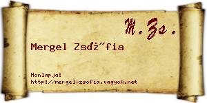 Mergel Zsófia névjegykártya