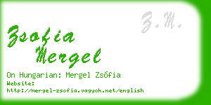 zsofia mergel business card